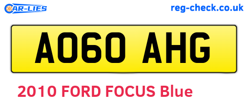 AO60AHG are the vehicle registration plates.