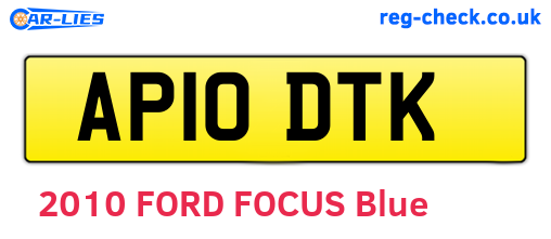 AP10DTK are the vehicle registration plates.