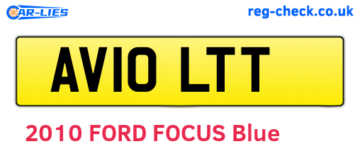 AV10LTT are the vehicle registration plates.