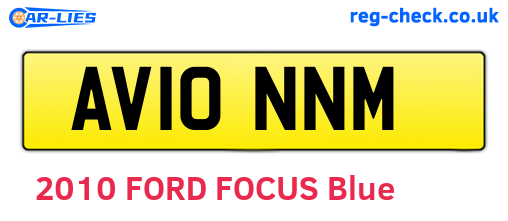 AV10NNM are the vehicle registration plates.
