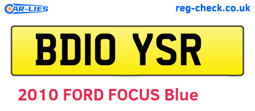 BD10YSR are the vehicle registration plates.