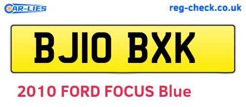 BJ10BXK are the vehicle registration plates.