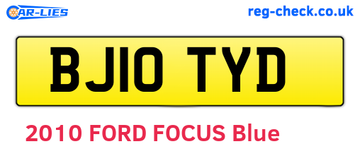 BJ10TYD are the vehicle registration plates.