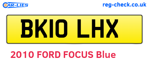 BK10LHX are the vehicle registration plates.