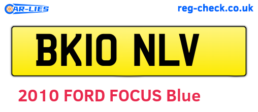 BK10NLV are the vehicle registration plates.