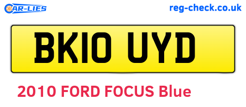 BK10UYD are the vehicle registration plates.