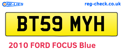 BT59MYH are the vehicle registration plates.