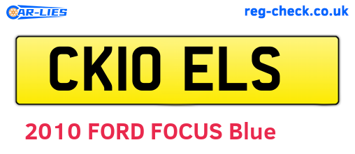 CK10ELS are the vehicle registration plates.
