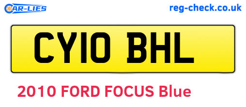 CY10BHL are the vehicle registration plates.
