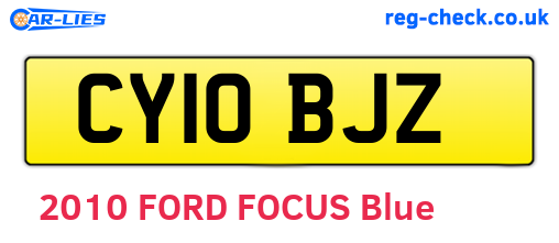 CY10BJZ are the vehicle registration plates.