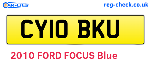 CY10BKU are the vehicle registration plates.