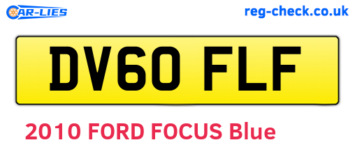 DV60FLF are the vehicle registration plates.