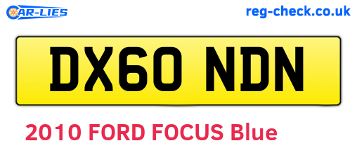 DX60NDN are the vehicle registration plates.