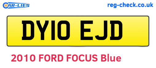 DY10EJD are the vehicle registration plates.