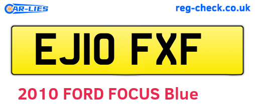EJ10FXF are the vehicle registration plates.