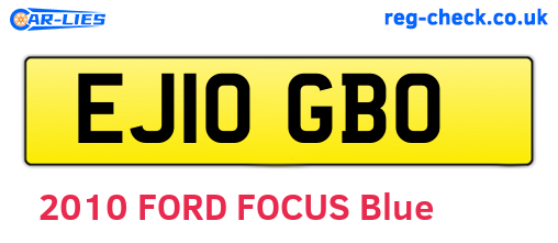 EJ10GBO are the vehicle registration plates.