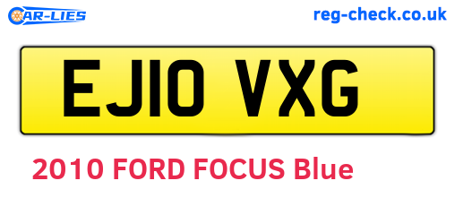 EJ10VXG are the vehicle registration plates.