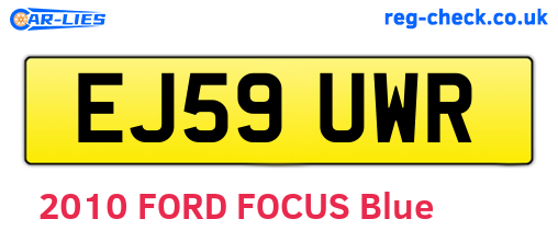 EJ59UWR are the vehicle registration plates.