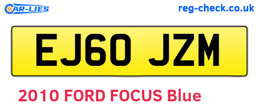 EJ60JZM are the vehicle registration plates.