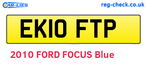 EK10FTP are the vehicle registration plates.