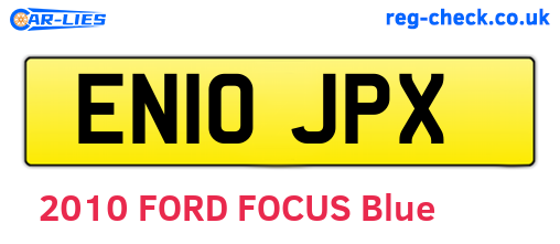 EN10JPX are the vehicle registration plates.