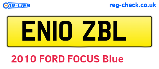 EN10ZBL are the vehicle registration plates.