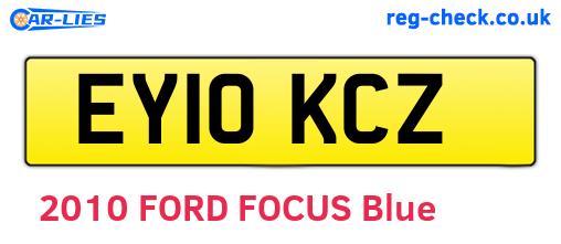 EY10KCZ are the vehicle registration plates.