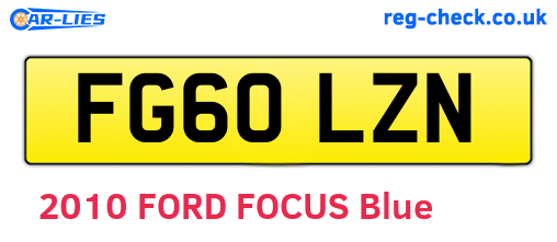 FG60LZN are the vehicle registration plates.