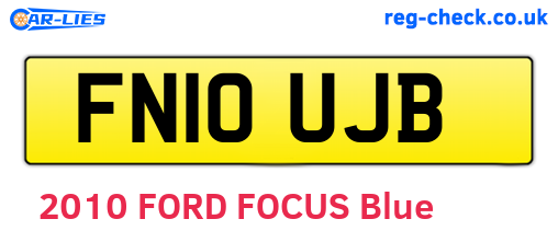 FN10UJB are the vehicle registration plates.