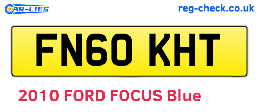 FN60KHT are the vehicle registration plates.