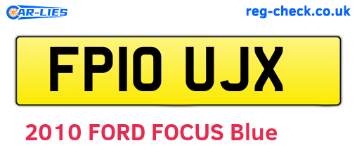 FP10UJX are the vehicle registration plates.