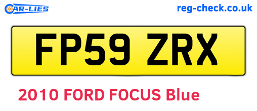 FP59ZRX are the vehicle registration plates.