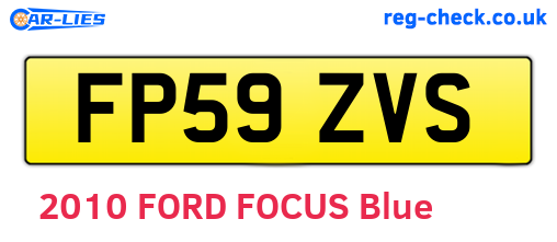FP59ZVS are the vehicle registration plates.