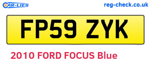 FP59ZYK are the vehicle registration plates.