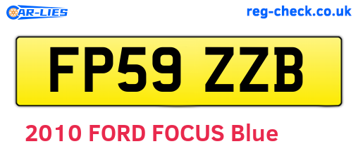 FP59ZZB are the vehicle registration plates.