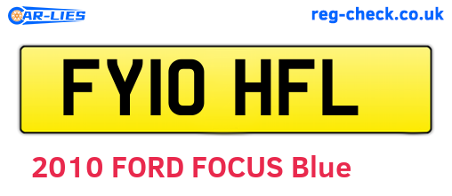 FY10HFL are the vehicle registration plates.