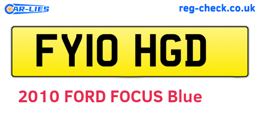 FY10HGD are the vehicle registration plates.
