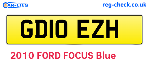 GD10EZH are the vehicle registration plates.