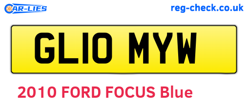 GL10MYW are the vehicle registration plates.