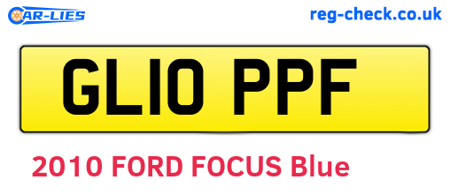 GL10PPF are the vehicle registration plates.