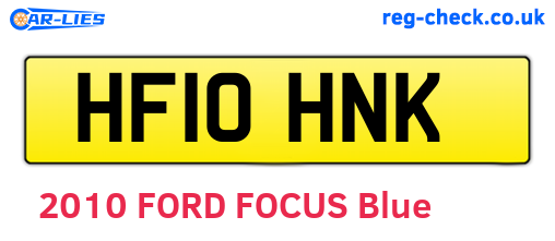 HF10HNK are the vehicle registration plates.