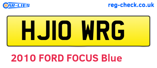 HJ10WRG are the vehicle registration plates.