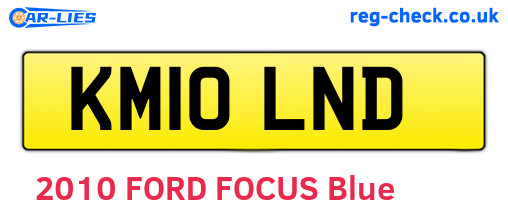 KM10LND are the vehicle registration plates.
