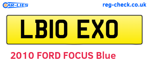 LB10EXO are the vehicle registration plates.