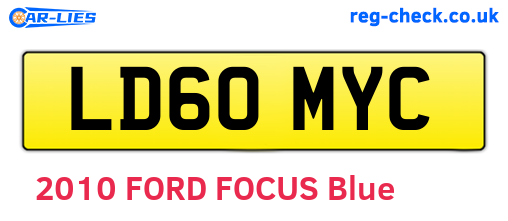 LD60MYC are the vehicle registration plates.