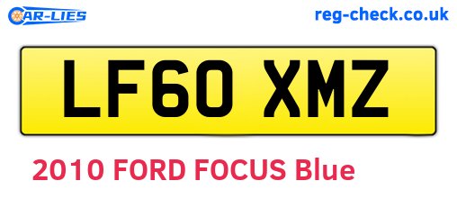 LF60XMZ are the vehicle registration plates.