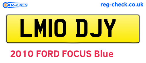LM10DJY are the vehicle registration plates.
