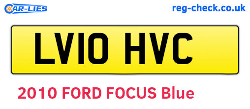 LV10HVC are the vehicle registration plates.