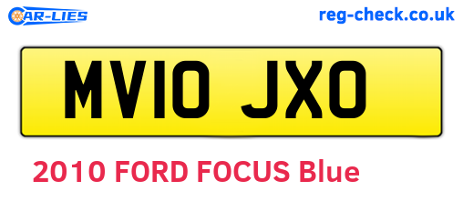 MV10JXO are the vehicle registration plates.