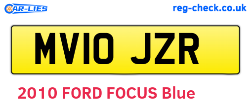 MV10JZR are the vehicle registration plates.